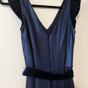 Navy Sequin and Velvet Ralph Lauren dress